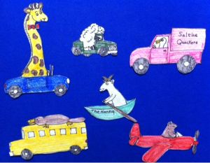 I Saw A Giraffe Drive By Flannelboard