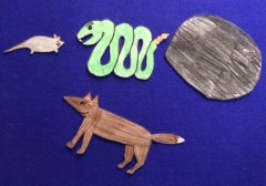 Rattlesnake Mouse and Coyote Flannelboard