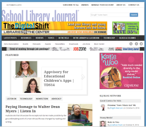 2014-10-09 on the SLJ Landing Page