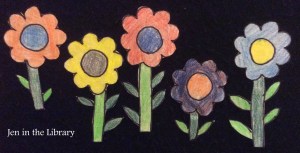 5 pretty flower flannelboard cropped name