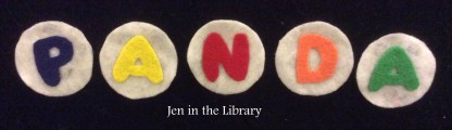 P-A-N-D-A flannelboard 1 name